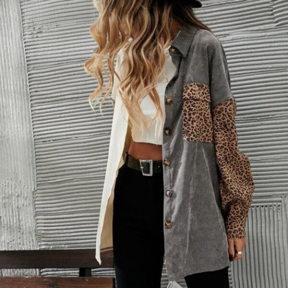 Multi Color & Print Contemporary Cut & Sew Leopard - Picture 4 of 5